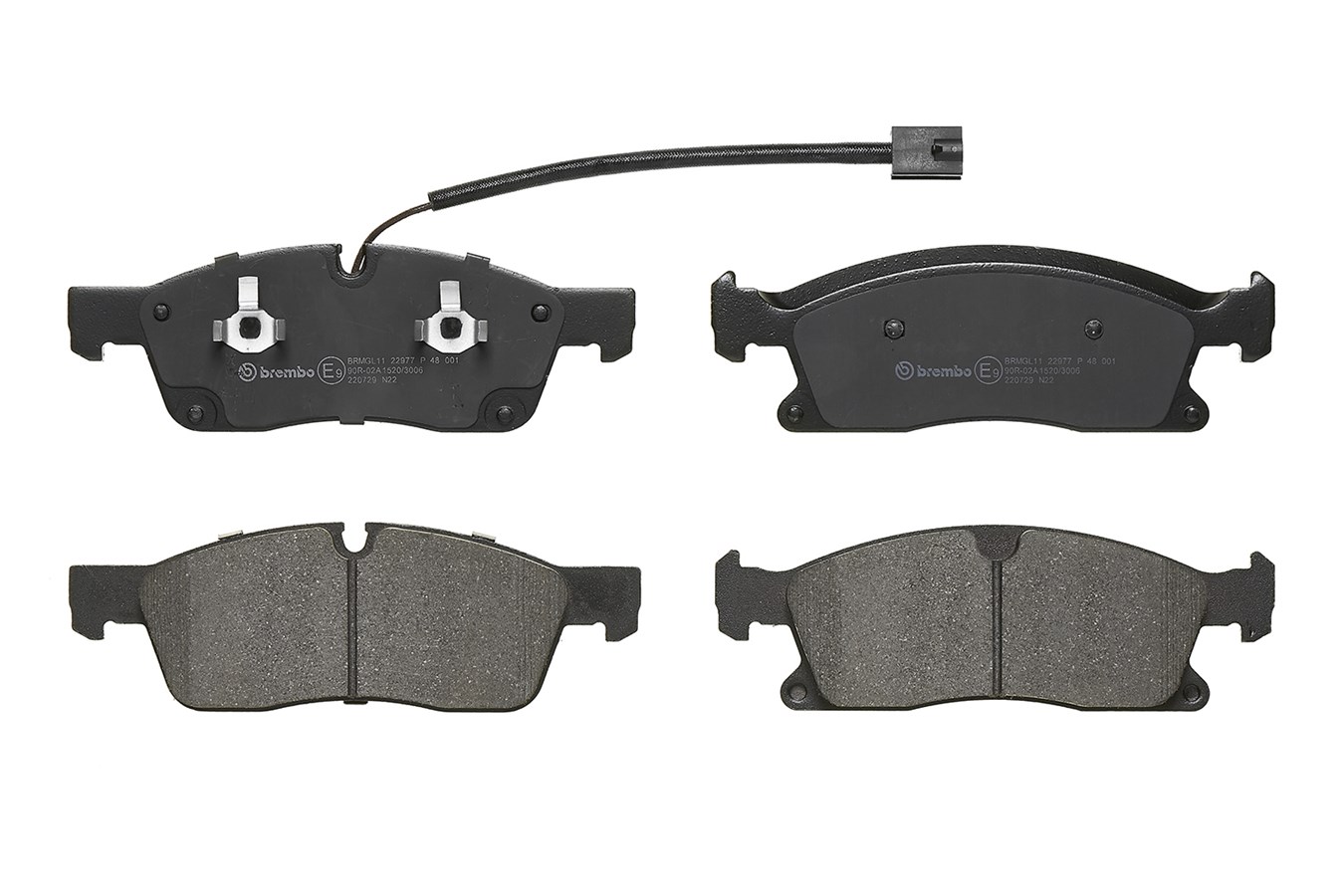 A.B.S. P 48 001 BREMBO Bremsbelagsatz, Scheibenbremse